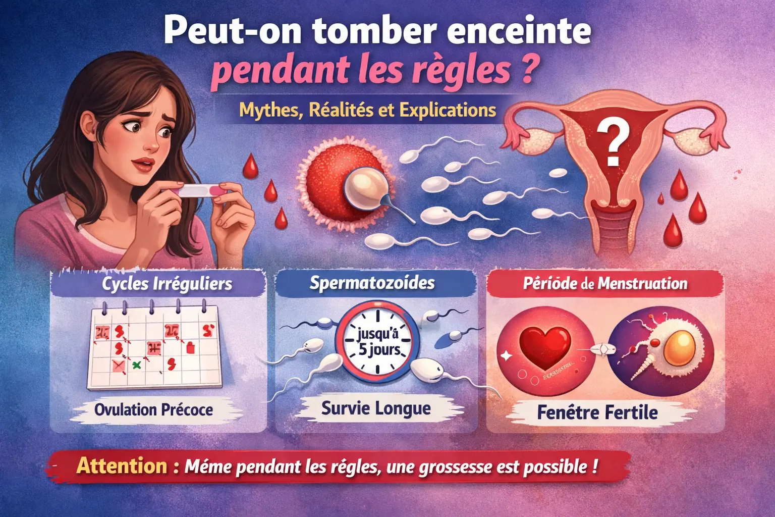 peut on tomber enceinte pendant règles